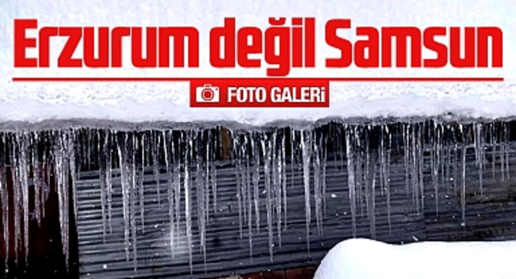 Samsun kar yağdı Erzurum'a döndü! Samsun'dan kar fotoğrafları