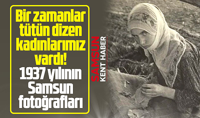 Samsun'un tütün dizen kadınları vardı! 1937 yılı fotoğrafları