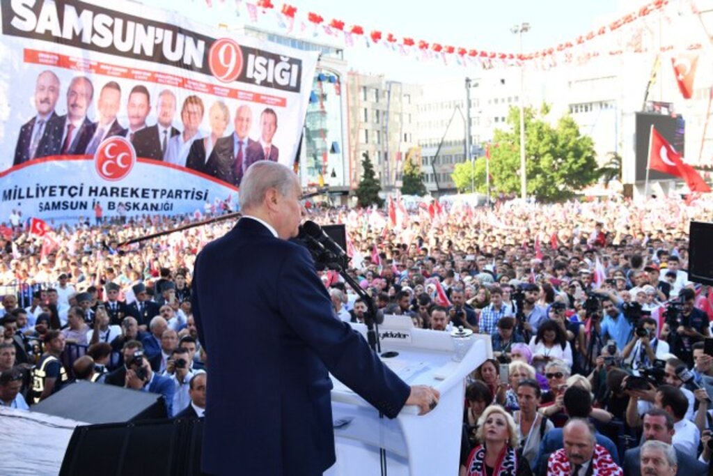 Devlet Bahçeli'nin 24 Haziran seçimi Samsun mitinginden fotoğraflar
