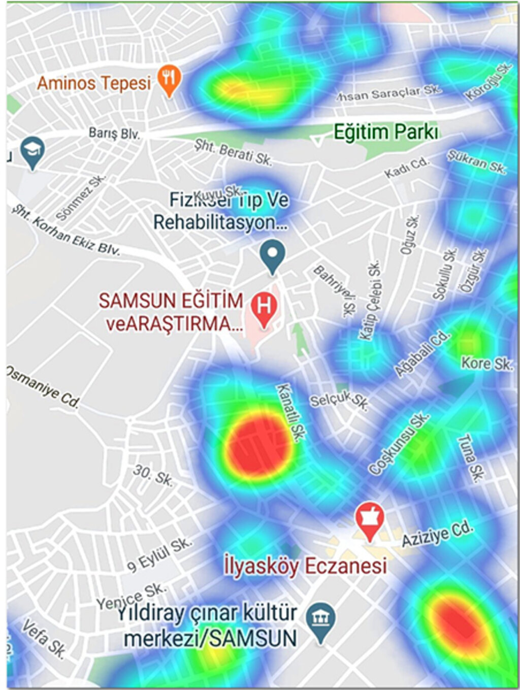 Samsun'un ilçe ilçe Korona Virüs yoğunluğu