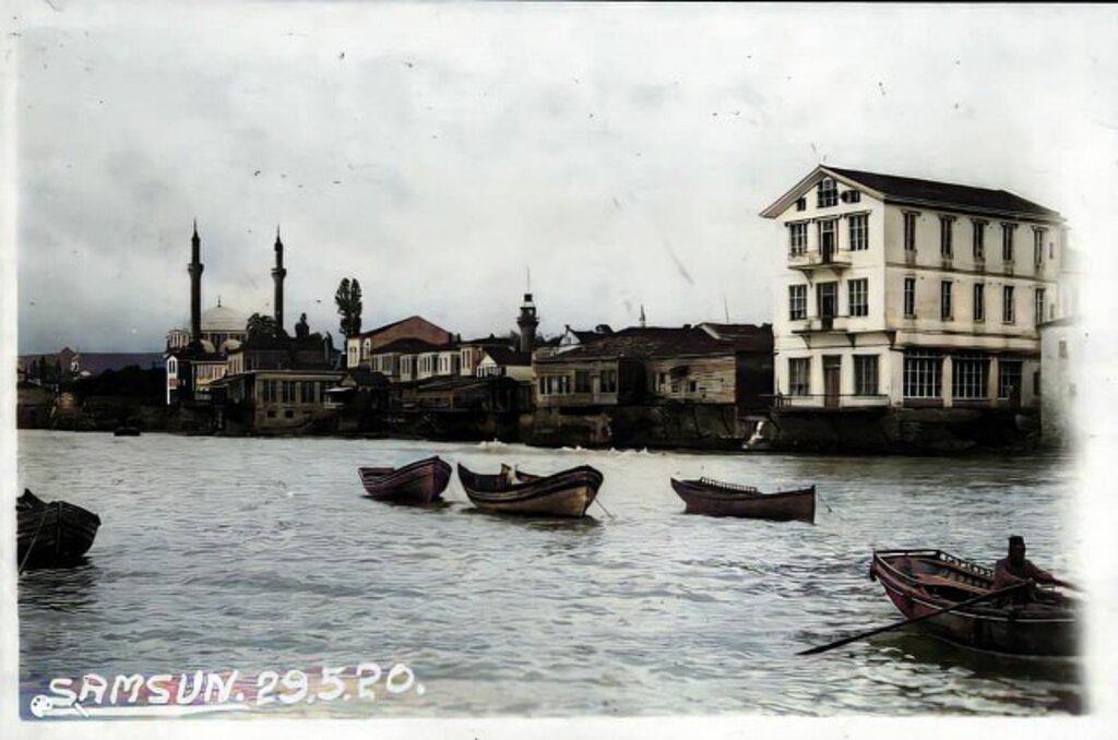 Samsun'un renklendirilmiş eski fotoğrafları