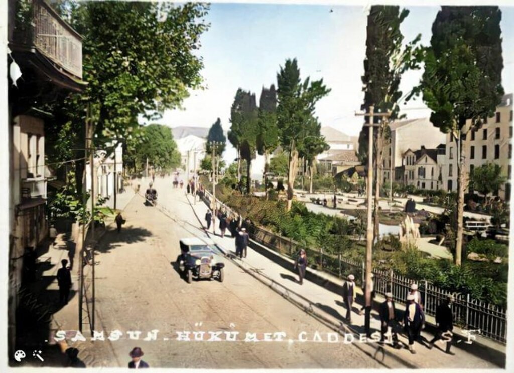 Samsun'un renklendirilmiş eski fotoğrafları