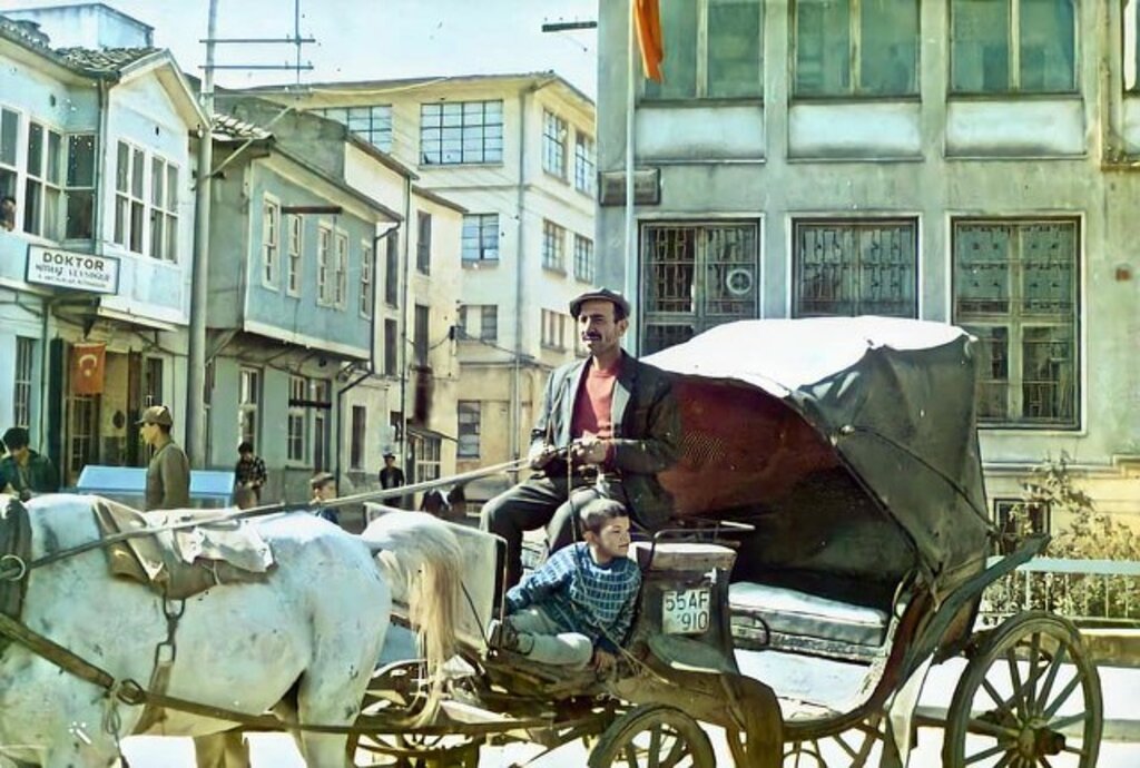 Samsun'un renklendirilmiş eski fotoğrafları