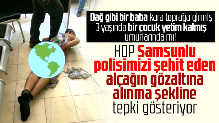Samsunlu polisi şehit eden zanlının gözaltına alınma şekline HDP tepki gösterdi