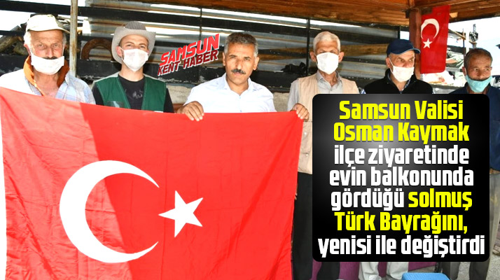 Samsun Valisi Osman Kaymak'ın Türk Bayrağı hassasiyeti