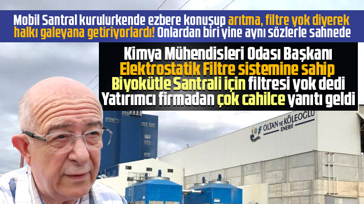 Çarşamba Biyokütle Santralinde filtre sistemi olmayacağı iddialarına yanıt geldi