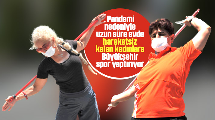 Samsun Büyükşehir evde hareketsiz kalan kadınlara spor yaptırıyor