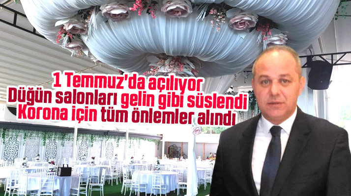 Samsun'da düğün salonları açılış için tüm Korona tedbirlerini aldı