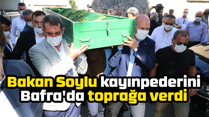 Süleyman Soylu vefat eden kayınpederi Metin Dinç'in cenazesini toprağa verdi