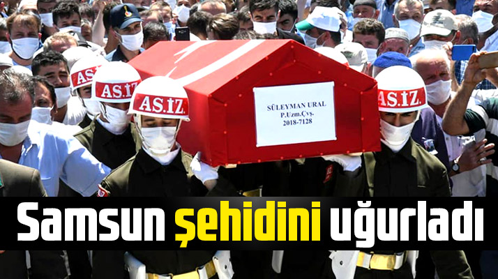 Samsun şehidini uğurladı! Şehit uzman çavuş Süleyman Ural Vezirköprü'de toprağa verildi