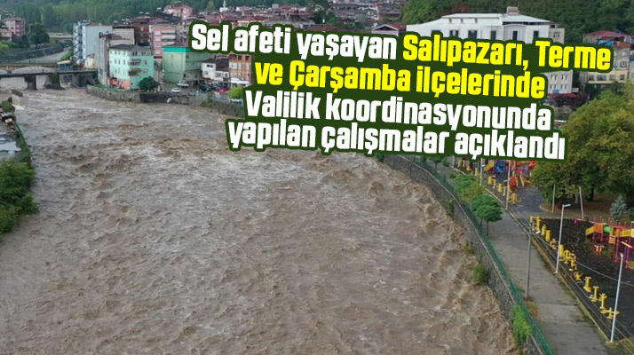 Samsun Valiliği sel felaketinin yaşandığı ilçelerde yapılan çalışmaları açıkladı