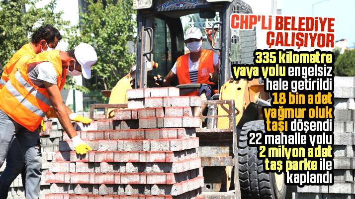 Atakum Belediyesi çalışıyor! 22 mahalle yoluna 2 milyon adet taş parke döşendi