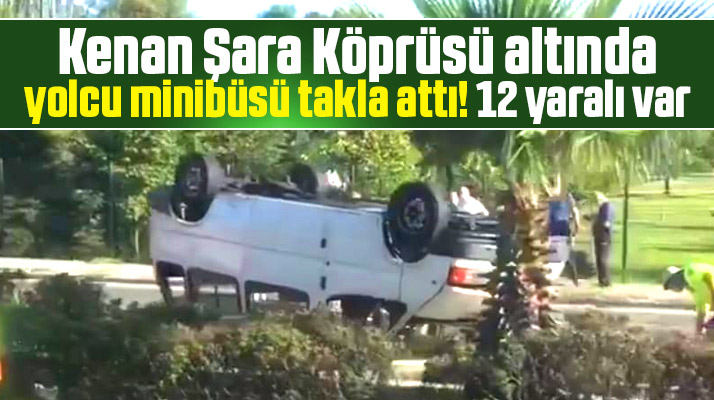Samsun'da yolcu minibüsü otomobille çarpışarak takla attı! 12 yaralı var