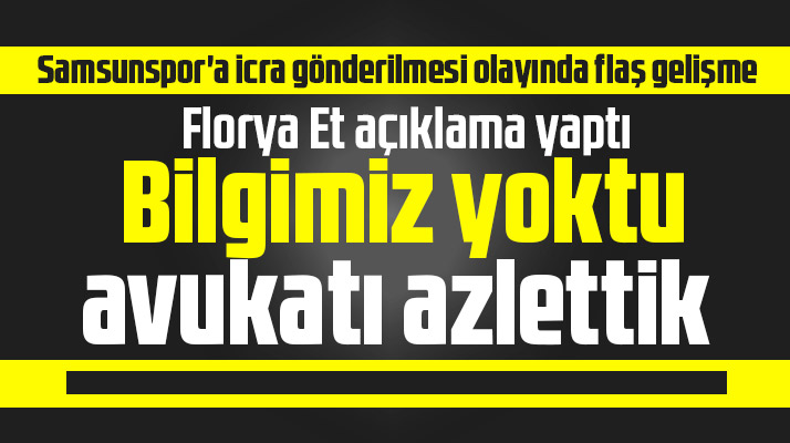 Samsunspor Derneğine icra gönderdiği gündeme gelen firma açıklama yaptı