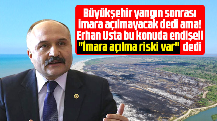 Erhan Usta Kızılırmak Deltasının yangın sonrası imara açılma riski var dedi