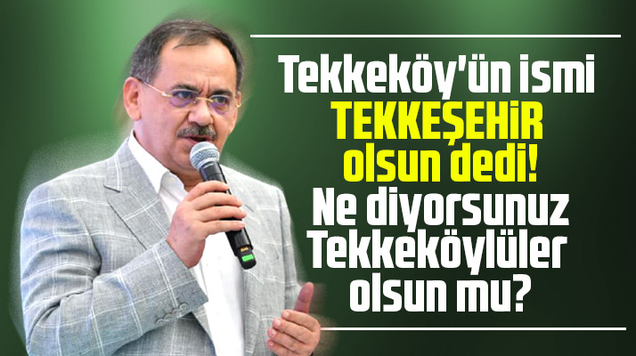 Mustafa Demir Tekkeköy ilçesinin isminin Tekkeşehir olması önerisinde bulundu