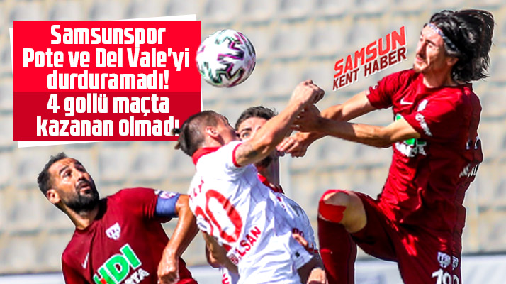 Yılport Samsunspor deplasmanda Bandırmaspor ile 2-2 berabere kaldı