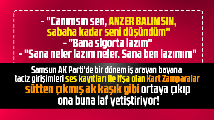 Samsun AK Parti'de bir dönem iş arayan bayanı taciz edenler sağa sola laf atıyor