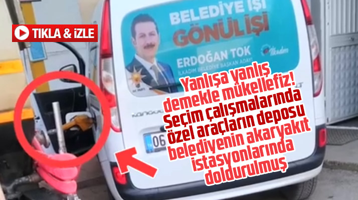 Samsun'da özel araçların deposu seçimde belediyenin istasyonundan doldurulmuş