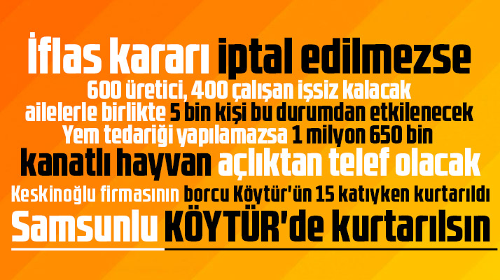 KÖYTÜR kapanmasın! Devlet KÖYTÜR'ü kurtarsın