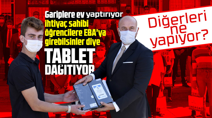 Tekkeköy Belediyesi ihtiyaç sahibi 100'ün üzerinde ki öğrenciye tablet dağıttı