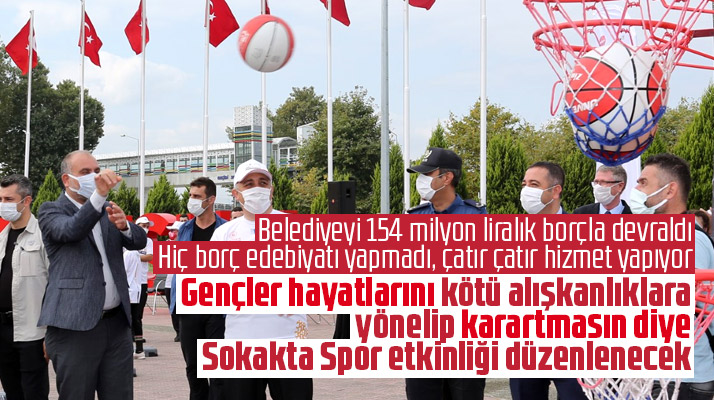 Canik Belediyesinin gençler için Sokakta Spor etkinliği o tarihte başlayacak