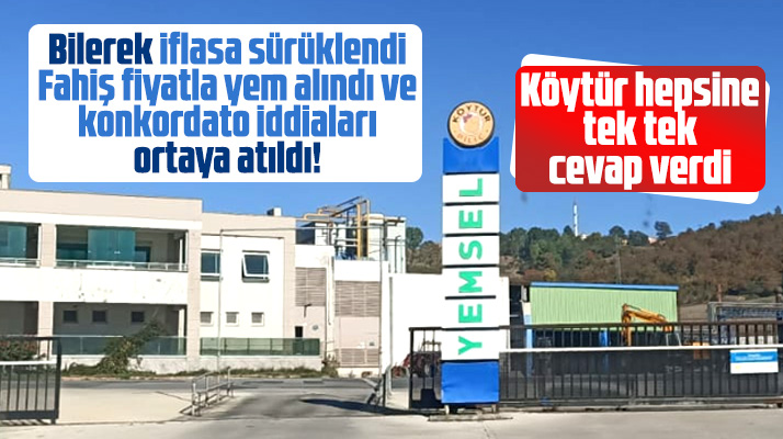 KÖYTÜR firması gündeme getirilen iddialara yazılı olarak tek tek cevap verdi