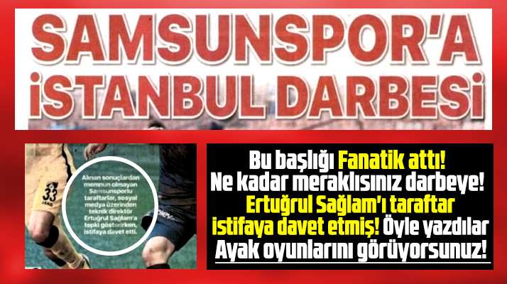 Samsunspor taraftarlarından Fanatik Gazetesine tepki