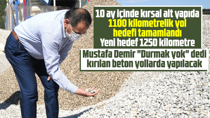 Samsun Büyükşehir Belediyesi 1100 kilometrelik yol yapım hedefini tamamladı