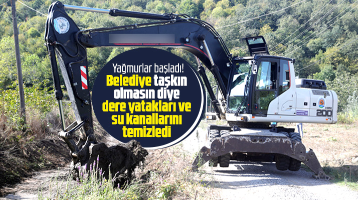 Atakum Belediyesi taşkınlara karşı dere yatakları ve su kanallarını temizledi