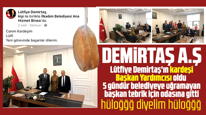 Necattin Demirtaş'ın eşi başkan yardımcısı olan kardeşine başarı diledi