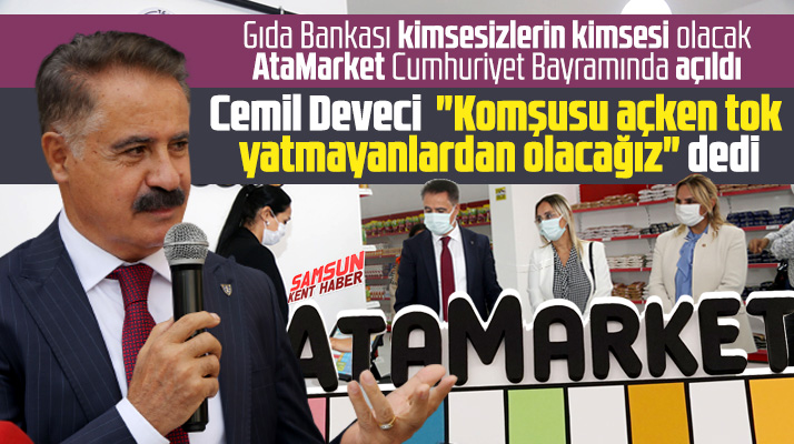Atakum Belediyesi Gıda Bankasını Cumhuriyet Bayramının 97'inci yıl dönümünde açtı
