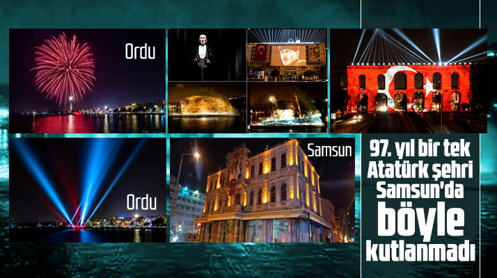 Samsun'da hiç bir şey yapılmadı! Ordu Cumhuriyet Bayramını havai fişeklerle kutladı