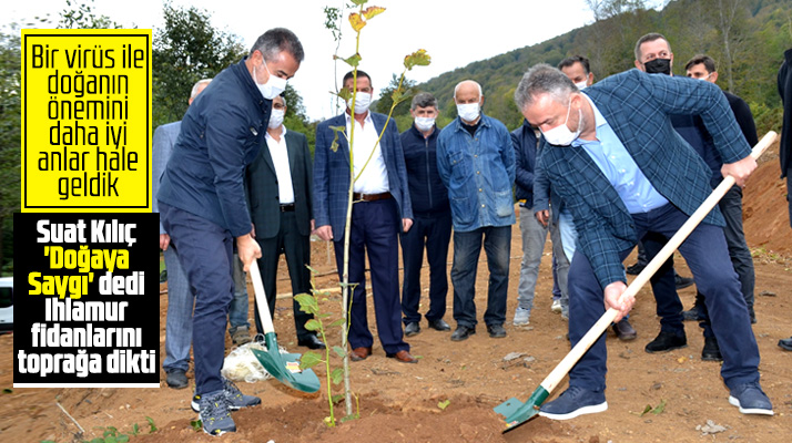 Suat Kılıç Nebiyan Dağında Ihlamur fidanlarını toprağa dikti