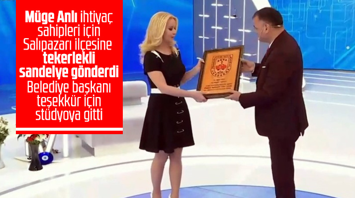 Müge Anlı Samsun'un Salıpazarı ilçesine tekerlekli sandalye gönderdi