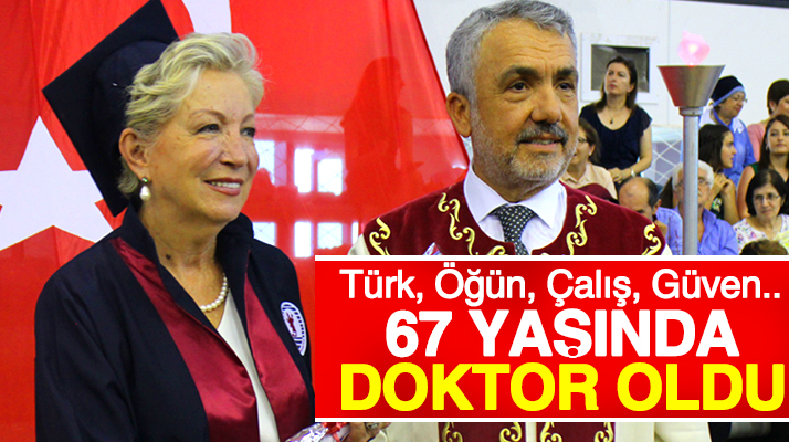 Samsun'da 67 yaşındaki Gönül Berker Tıp Fakültesinden mezun olup doktor oldu