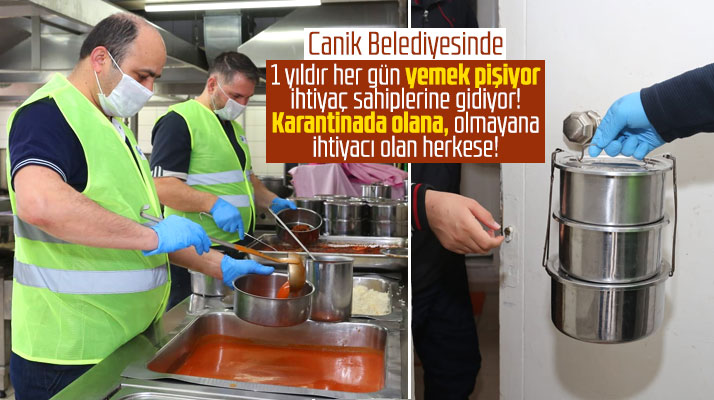 Samsun'da Canik Belediyesi 1 yıldır ihtiyaç sahiplerine sıcak yemek desteği veriyor