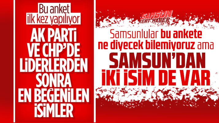 Samsunlu iki milletvekilinin ismi en çok beğenilenler anketinde yer aldı