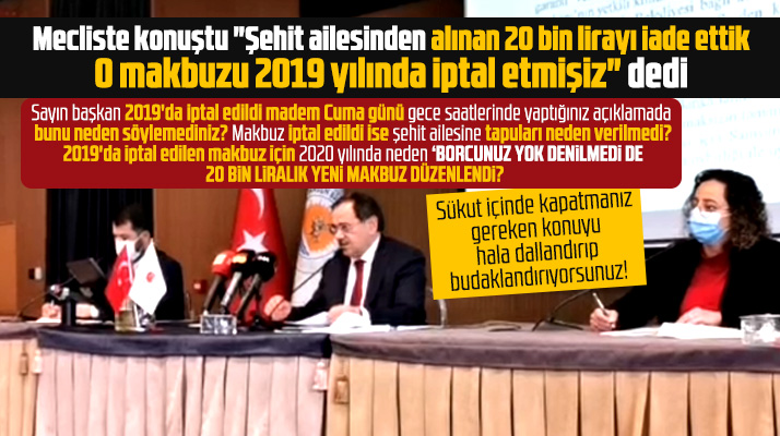 Mustafa Demir şehit ailesinin mezar yeri makbuzunu 2019'da iptal ettik dedi ama