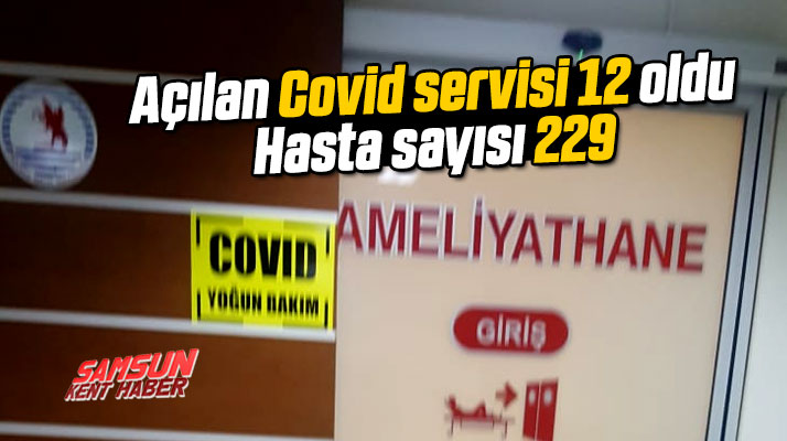 Samsun OMÜ Tıp Fakültesinde açılan Covid Servisi sayısı 12 oldu