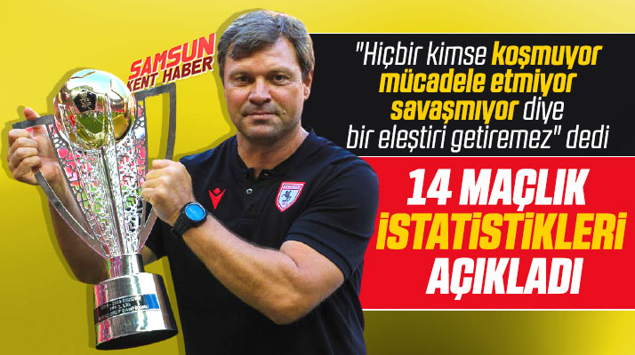 Ertuğrul Sağlam takım mücadele etmiyor eleştirilerine maç istatistikleri ile yanıt verdi