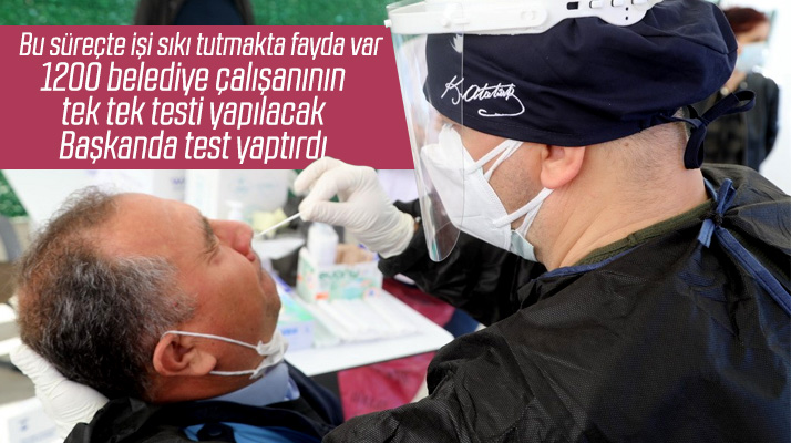 İlkadım Belediyesinde 1200 personelin Covid-19 testleri yapılmaya başlandı