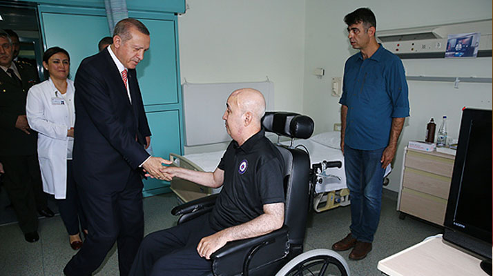 Cumhurbaşkanı Erdoğan'dan Turgut Aslan'a ziyaret