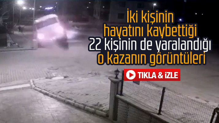 Atakum Belediyesi servis otobüsünün kaza anlarına ait görüntüler ortaya çıktı