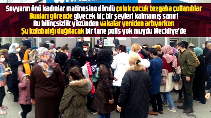 Samsun'da KoronaVirüs'e rağmen seyyar tezgahına hücum eden kadınlar
