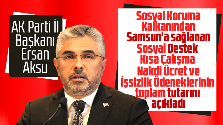 Ersan Aksu, Sosyal Koruma Kalkanından Samsun'a sağlanan desteklerin tutarını açıkladı