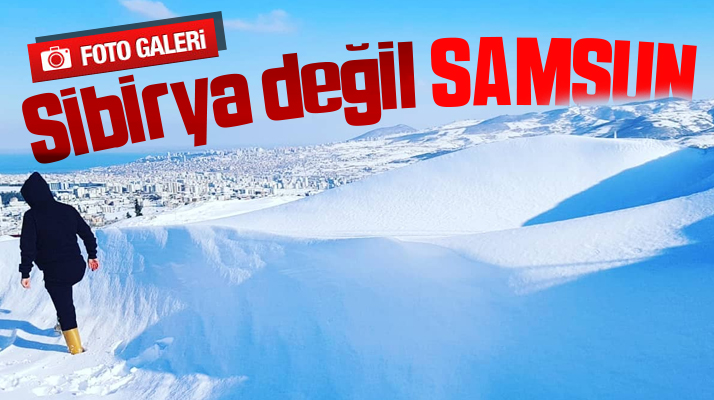 Samsun'da kar yağışı sonrası Sibirya'yı andıran görüntüler