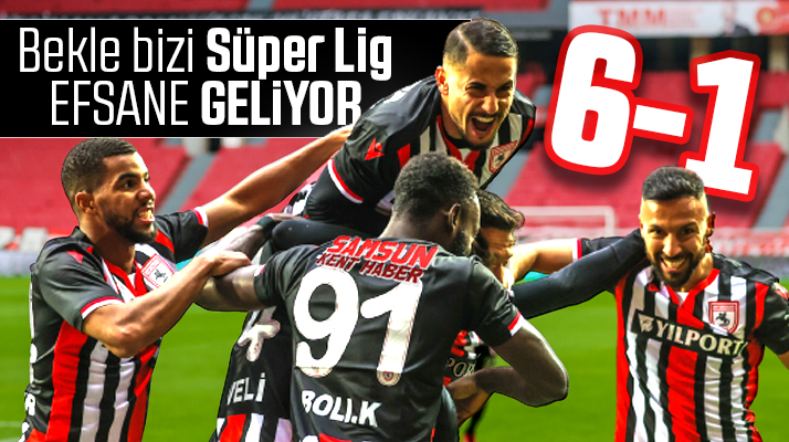 Yılport Samsunspor Eskişehirspor'u 6-1 yendi
