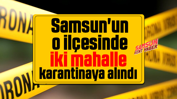 Samsun'un Ayvacık ilçesinde iki mahalle KoronaVirüs nedeniyle karantinaya alındı