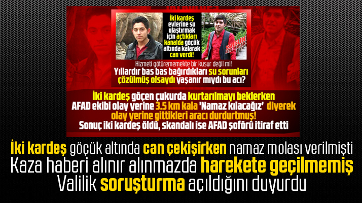 Samsun Valiliği AFAD ekibine soruşturma açıldığını duyurdu